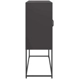 vidaXL Komoda črna 100,5x39x107 cm hladno valjano jeklo | Shoptok.si