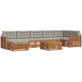  Set vanjskih sofa 8 kom. Prirodna i svijetlo siva | shoptok.hr