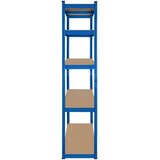 Rebel Metalna montazna polica 180x90x40cm 5x150kg plava RB-1251BL Slike