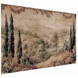  Plakat - Mediterranean Landscape - Old Tapestry with a Hill and Lake 40x60 Bez okvira | shoptok.hr