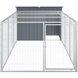  Kućica za pse s ograđenim prostorom antracit 153x396x110 cm pocinčani čelik | shoptok.hr