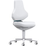 bimos Vrtljiv delovni stol za čiste prostore TEXON, s kolesi, nastavitev višine 450 - 620 mm, Skintec, bele barve | Shoptok.si
