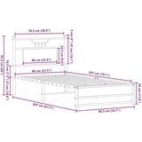 vidaXL okvir kreveta bez madraca smeđa boja hrasta 80x200 cm drveni | shoptok.hr