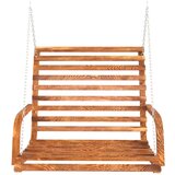  Klupa za ljuljanje od savijenog drva i tikovine 126x92x63 cm | shoptok.hr