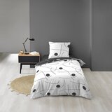 Douceur d intérieur Bela/temno siva enojna posteljnina iz mikrovlaken 140x200 cm Sonate – | Shoptok.si