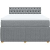 vidaXL Krevet s oprugama i madracem svjetlosivi 140x190 cm od tkanine | shoptok.hr
