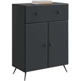  Strani šal s predalom Črna 66 x 34,5 x 90 cm Inženirski les, (5000217533) | Shoptok.si