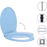 vidaXL WC deska s počasnim zapiranjem modra ovalna, (20609065) | Shoptok.si