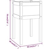  Vrtne sadilice 2 kom 40 x 40 x 70 cm od masivne borovine | shoptok.hr