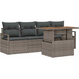  Sjedeća garnitura za vrt 5 kom. Bež Poli ratan 230 x 62 x 69 cm | shoptok.hr
