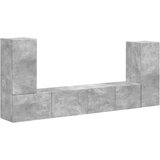  Set TV komoda 4 pcs Betonski sivi Konstruirano drvo | shoptok.hr
