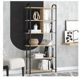 Hanah home polica za knjige tera sapphire oak black Cene