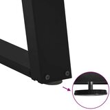 vidaXL noge za jedilno mizo u-oblika 2 kosa črna 100x(72-73) cm jeklo | Shoptok.si