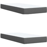  Krevet s oprugama i madracem tamnosivi 200 x 200 cm od tkanine | shoptok.hr