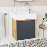 Hanah home kupatilski ormarić sa lavaboom 1958, 48,5 cm, atlantski bor / antracit u