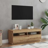 TV ormarić s LED svjetlima umjetnički hrast 100x35x40 cm | shoptok.hr