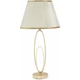 Mauro Ferretti Bijela stolna svjetiljka sa zlatnim postoljem Glam Flush