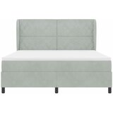  Krevet s opruga kutije Svijetlo siva 200 x 180 cm Baršun | shoptok.hr