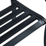  Vrtna klupa 125 cm crna čelična | shoptok.hr