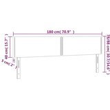  LED uzglavlje plavo 180x5x78/88 cm od tkanine | shoptok.hr