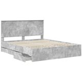  Konstrukcija postelje s predalom Betonsko siva 160 x 200 cm, (5000121364) | Shoptok.si