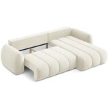 Makamii Bež sklopiva/s prostorom za odlaganje kutna garnitura od bouclé tkanine (s desnim kutom/s ležaljkom) Pele – | shoptok.hr