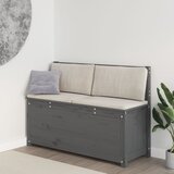 vidaXL Klop siva 110x41x76,5 cm trdna borovina | Shoptok.si
