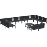 vidaXL Vrtna sedežna garnitura 13 pcs Antracitna Jeklo | Shoptok.si