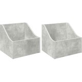  Kutija za LP ploče 2 kom. Betonska siva 37 x 33 x 32 cm | shoptok.hr