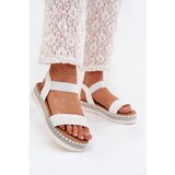Boto Women's Sandals With Weaving On Decorated Platform White Velara | shoptok.hr