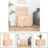 The Living Store Škatla za shranjevanje 58x40,5x42 cm trdna borovina - Škatla Za Shranjevanje, (21744941) | Shoptok.si