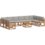  Set vanjskih sofa 11 kom. Prirodna i svijetlo siva | shoptok.hr
