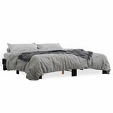 Furnova Posteljni okvir črn 160x200 cm inženirski les in kovina, (21942260) | Shoptok.si