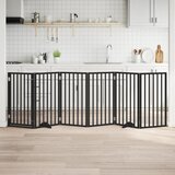 vidaXL Vrata za pse s vratašcima 6 panela sklopiva 300 cm drvo topole | shoptok.hr