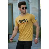 Madmext Printed Men's Yellow T-Shirt 4525 Cene