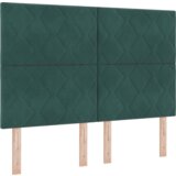  LED vzglavje z LED lučmi Geometrični Temno zelena 144 cm Žamet, (5000043904) | Shoptok.si