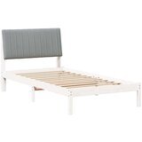  Okvir za krevet s uzglavljem Bijelo 100 x 200 cm tkanina | shoptok.hr