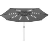  Vrtni suncobran s LED svjetlima 400 cm antracit | shoptok.hr