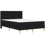 Posteljni okvir z vzmetnico z vzglavjem Črna 120 x 190 cm Blago, (5000300715) | Shoptok.si