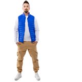 Glano Men's quilted vest - blue | Shoptok.si