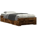 Furnova Posteljni okvir brez vzmetnice hrast 90x200 cm inženirski les, (21937946) | Shoptok.si