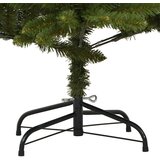 vidaXL Umestno božično drevo z LED lučmi Zelena 180 cm PVC in kovina | Shoptok.si