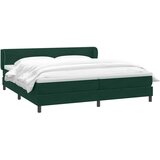 Krevet s oprugama s madracima tamno zeleni 180x220 cm baršun | Eponuda.com