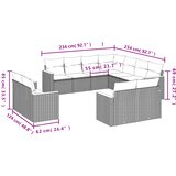  11-dijelni set vrtnih sofa od poliratana s jastucima bež | shoptok.hr