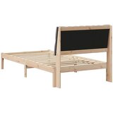 vidaXL Posteljni okvir z oblazinjenim vzglavjem Rjava 100 x 200 cm | Shoptok.si
