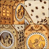 springos Božićna Dekoracija - Drvena Kućica (6 x 9 cm) | shoptok.hr