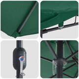  Vrtni suncobran Zelena 385 x 209 x 244 cm Poliester | Eponuda.ba