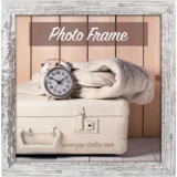 nelson 6 white/brown 20x20 wooden frame V21205