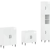 Set za kupaonicu od 3 dijela HAARLEM Bijela visokog sjaja | shoptok.hr
