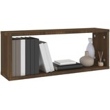  Kockaste zidne police 6 kom smeđi hrast 60 x 15 x 23 cm drvene | shoptok.hr